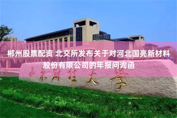 郴州股票配资 北交所发布关于对河北国亮新材料股份有限公司的年报问询函