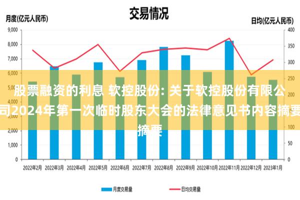 股票融资的利息 软控股份: 关于软控股份有限公司2024年第一次临时股东大会的法律意见书内容摘要