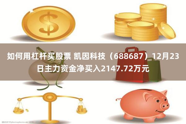 如何用杠杆买股票 凯因科技（688687）12月23日主力资金净买入2147.72万元